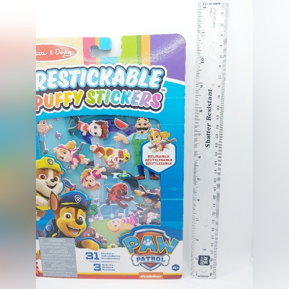 Melissa & Doug Paw Patrol Restickable Puffy Sticker Pad Book Activity Reusable - Picture 5 of 6